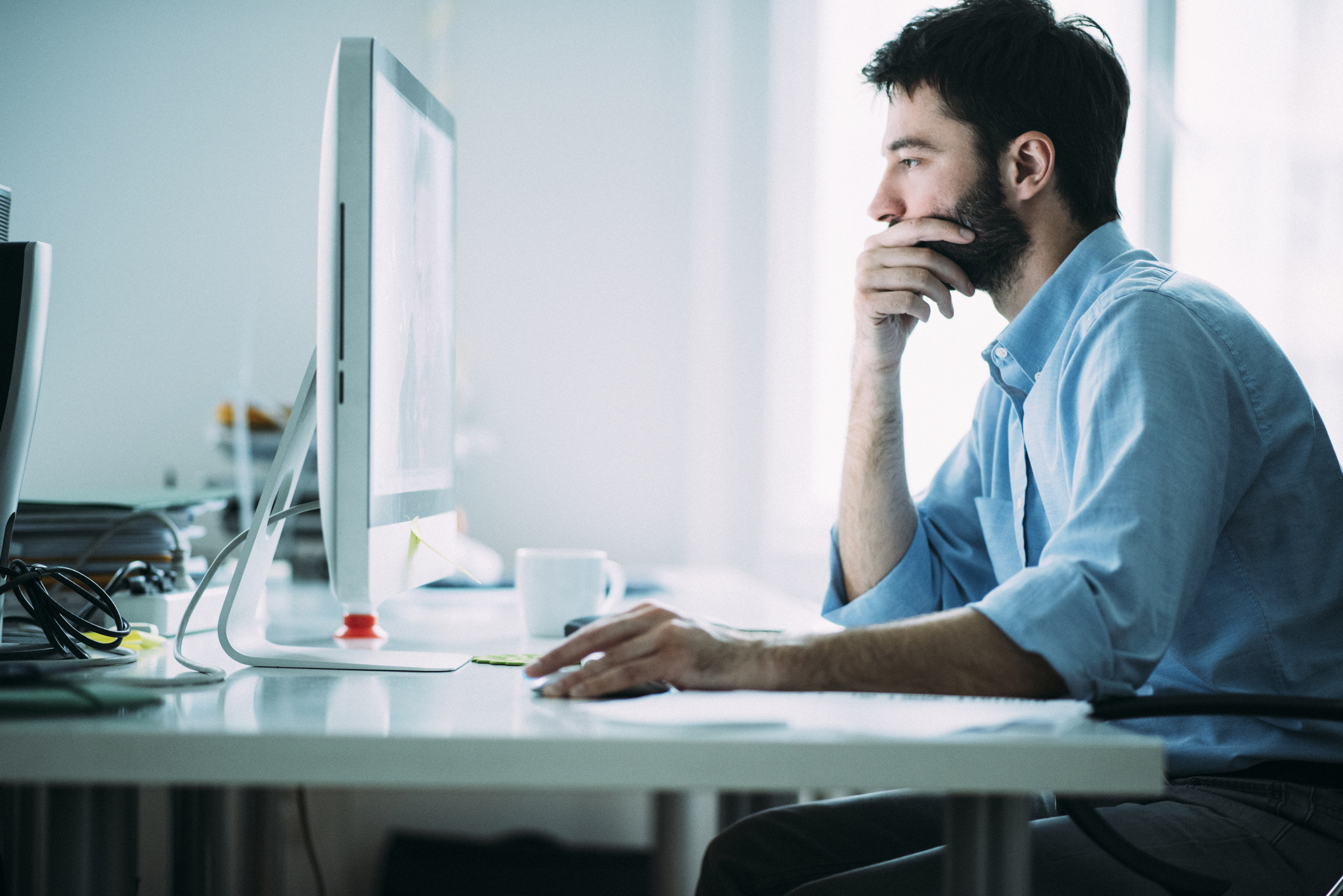 A person doing a background check